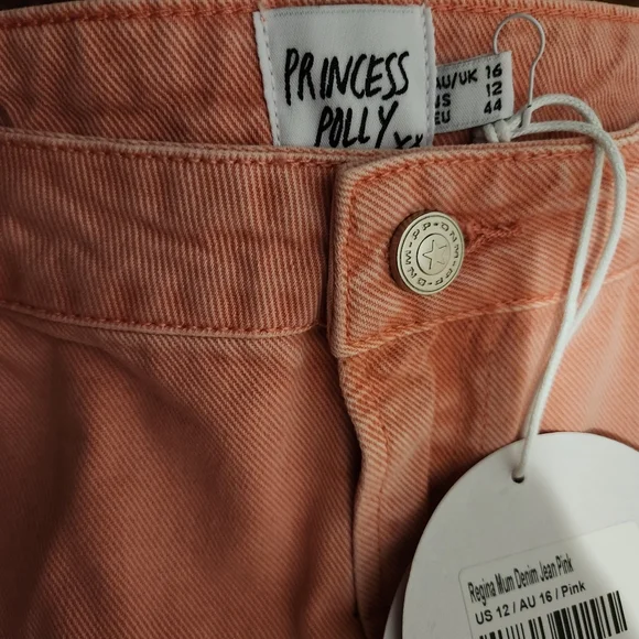 Princess Polly Regina mom denim jeans size 12 - Picture 5 of 5